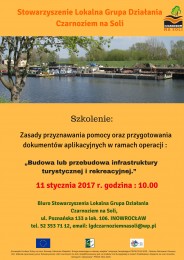 LGD Czarnoziem na Soli - Szkolenie - infrastruktura turystyczna i rekreacyjna 