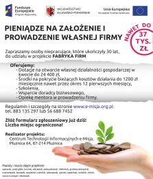 LGD Czarnoziem na Soli - „Fabryka firm” Dotacje na założenie działalności gospodarczej!