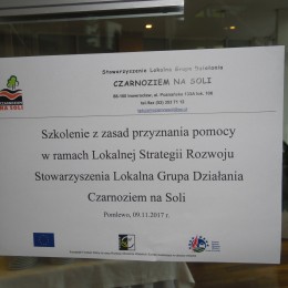 LGD Czarnoziem na Soli - Szkolenie pt. "Zasady przyznania pomocy w ramach Lokalnej Strategii Rozwoju (z uwzględnieniem ewentualnych zmian przepisów)"