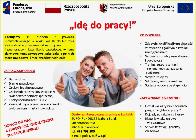LGD Czarnoziem na Soli - Bezpłatne kursy zawodowe w ramach projektu "Idę do pracy!"