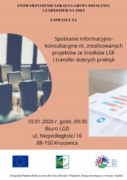 LGD Czarnoziem na Soli - Spotkanie informacyjno-konsultacyjne - 10.01.2020 r.