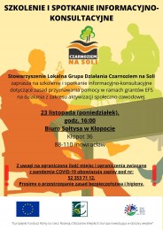 LGD Czarnoziem na Soli - Zapraszamy na szkolenie i spotkanie informacyjno-konsultacyjne