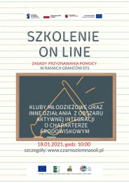 LGD Czarnoziem na Soli - Szkolenie dla potencjalnych grantobiorców - kluby młodzieżowe!