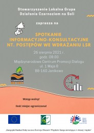 LGD Czarnoziem na Soli - Zapraszamy na spotkanie informacyjno-konsultacyjne nt. postępów we wdrażaniu LSR!