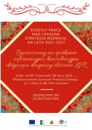 LGD Czarnoziem na Soli - Zapraszamy na spotkanie informacyjno-konsultacyjne dotyczące diagnozy obszaru LSR w Janikowie