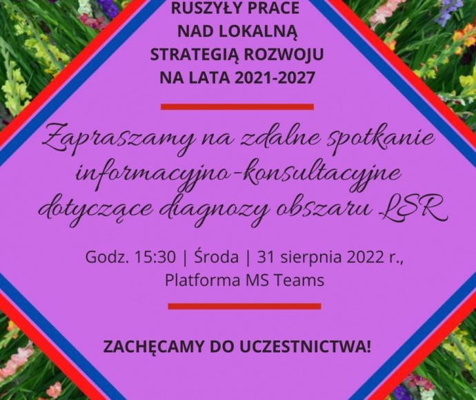 LGD Czarnoziem na Soli - Zapraszamy na spotkanie informacyjno-konsultacyjne dotyczące diagnozy obszaru LSR online