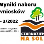 Wyniki naboru wniosków nr 3/2022 - Zakładanie nowych firm na obszarze LSR do 2023 r.
